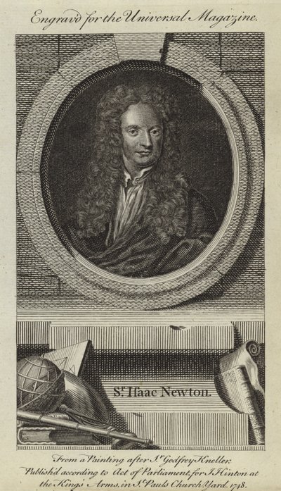 Sir Isaac Newton od Godfrey Kneller