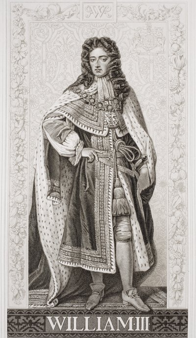 William III (1650-1702) z „Ilustrace anglické a skotské historie“ svazek II od Godfrey Kneller