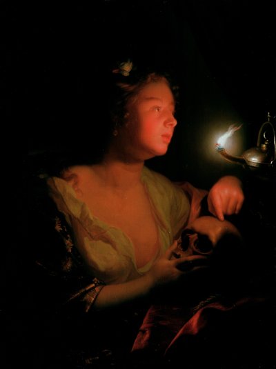 Marie Magdalena Truchlící (olej na dubovém panelu) od Godfried Schalcken