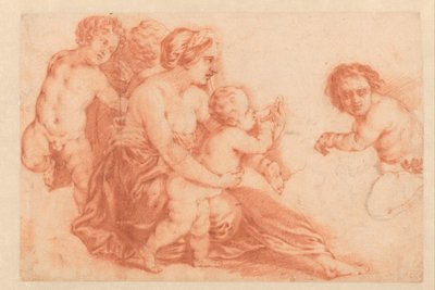 Žena s několika dětmi Kniha umění nebo studijní album od Caspara Netschera (název série) od Godfried Schalcken
