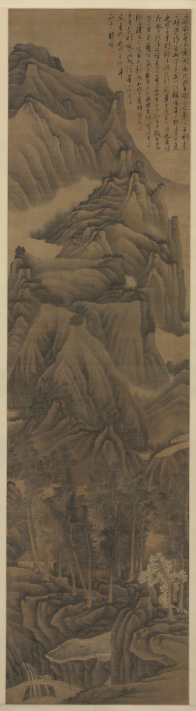 Krajina ve stylu Dong Yuan a Juran, c. 1650. od Gong Xian
