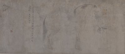 Detail Five Tribute Horses (inkoust a barva na papíře) od Gonglin Li