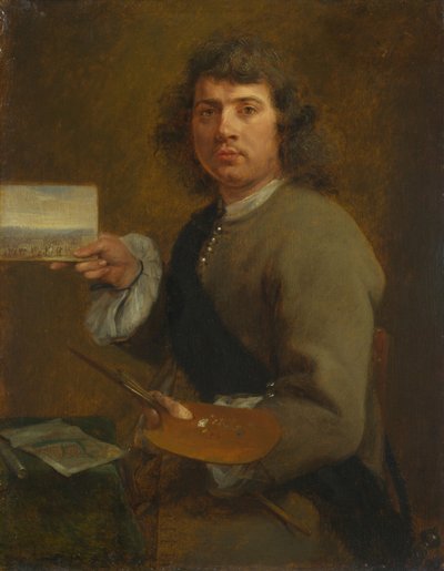 Pohled (Portrét Roberta van den Hoeckeho (1622-1688), před rokem 1661 (olej na dřevě) od Gonzales Coques