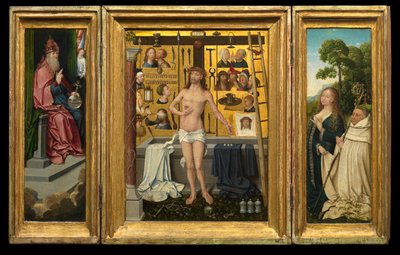 Triptych Antonia Tsgrootena (olej na panelu) od Goossen van der (1465 c.1538) Weyden
