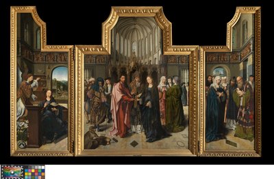 The Colibrant Triptych, c.1517 (olej na panelu) od Goossen van der (1465 c.1538) Weyden