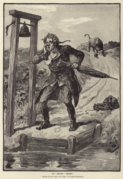 Ahoj! Trajekt! Trajekt! (rytina) od Gordon Frederick (after) Browne