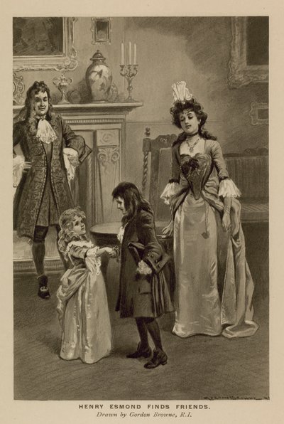 Ilustrace k The History of Henry Esmond od Thackeray (litho) od Gordon Frederick (after) Browne