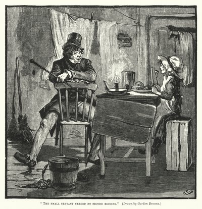 Malý sluha nepotřeboval druhou nabídku (rytí) od Gordon Frederick (after) Browne