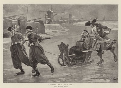 Tažení My Lady Home (litho) od Gordon Frederick (after) Browne