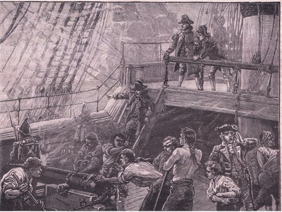 Admirál Rodney bombarduje Le Havre AD 1759 od Gordon Frederick Browne