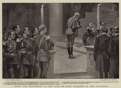 Hrabě von Waldersee u hrobky krále Humberta v Pantheonu od Gordon Frederick Browne
