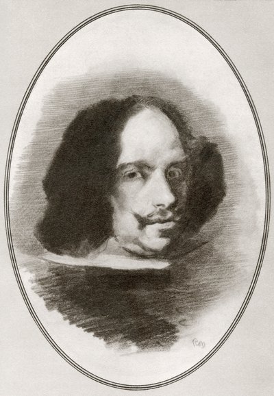 Diego Rodriguez de Silva y Velazquez, z Živé biografie velkých malířů od Gordon Ross