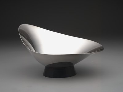 Moderní mísa "Decorator", cca 1959 (postříbřená a plastová) od Gorham Manufacturing Company