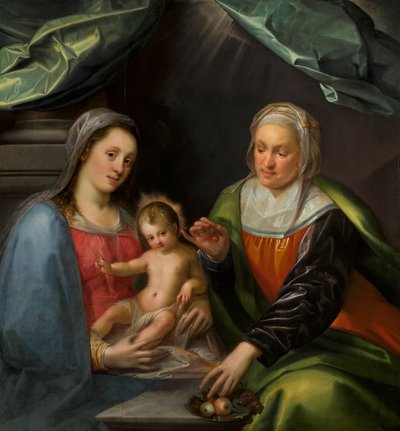 Panna s dítětem a svatou Annou od Gortzius Geldorp