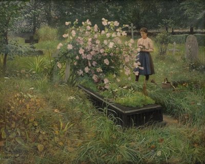 Hřbitovní scéna od Gottfrid Kallstenius