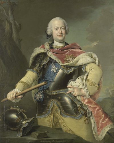 Portrét Friedricha Christiana (1722-63), saského kurfiřta a polského krále od Gottfried Boy