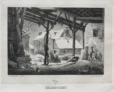 Pohled na Chamboissy, 1820. od Gottfried or Godefroy Engelmann