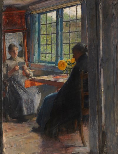 Ženy u okna zahrady, c. 1890. od Gotthardt Kuehl