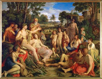 Apollón mezi pastýři (olej na plátně) od Gottlieb Schick