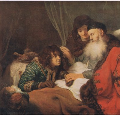 Izák žehná Jacobovi, Bibbys Annual, 1916-17 od Govaert Flinck