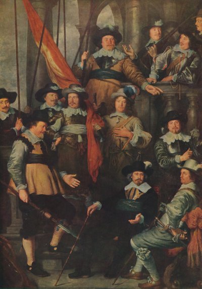 Společnost občanské gardy Amsterdamu...v roce 1645, 1914. od Govaert Flinck