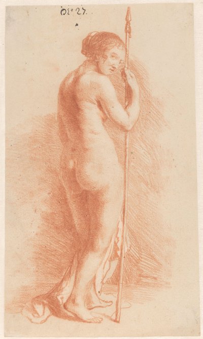 Stojící žena s kopím od Govert Flinck (attributed to)