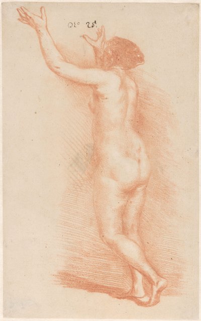 Stojící žena se zdviženýma rukama od Govert Flinck (attributed to)