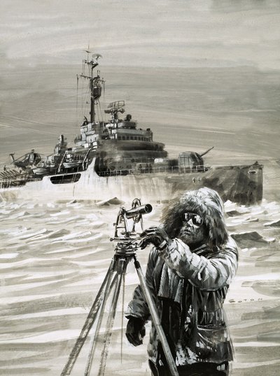 Člen týmu British Antarctic Survey při práci od Graham Coton