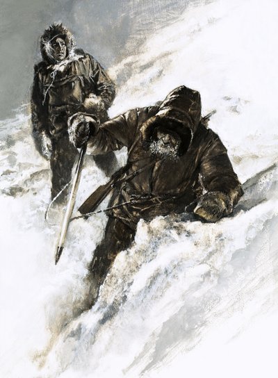 Dr. Isaac Stringer a C. F. Johnson putovali napříč Yukonem. od Graham Coton