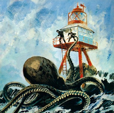 Příšera ze Serrana Cay (barevná litografie) od Graham Coton