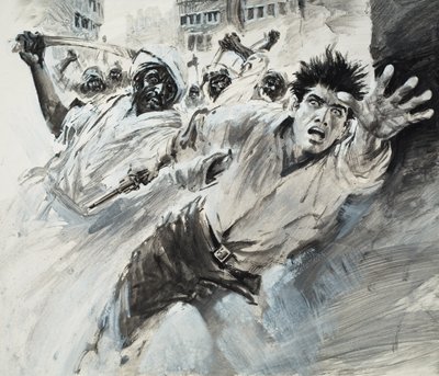 William Robinson, Americký cestovatel (kvaš na papíře) od Graham Coton
