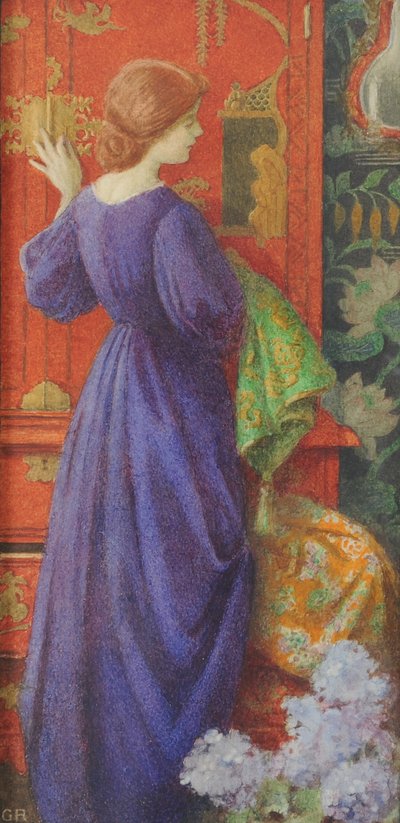 The Lacquer Cabinet, cca 1920 (akvarel na papíře) od Graham Robertson