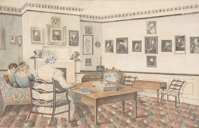 Přijímací místnost v Hattonu, Warwickshire, 1820-30. od Granddaughters of Dr. Samuel Parr.