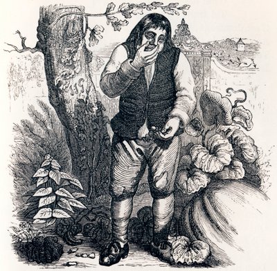 Žalud a dýně (Le gland et la citrouille) - Bajky od La Fontaina od Grandville