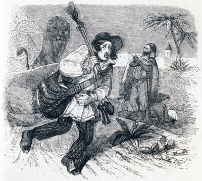 Lev a lovec - Bajky od La Fontaina od Grandville