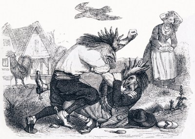 Dva pražírny - Fables od La Fontaine od Grandville