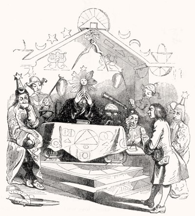 Gulliver před králem Laputy od Grandville