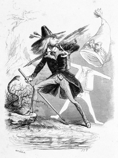 V „“ Jérôme Paturot při hledání společenského postavení“ od Louise Reybauda od Grandville