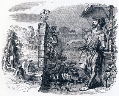 Jupiter a nájemný farmář - Bajky od La Fontaine od Grandville