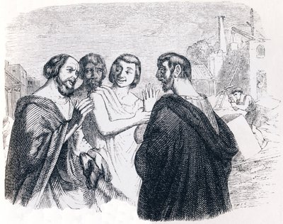 Sokratova řeč (Parole de Socrate) – Bajky od La Fontaina od Grandville