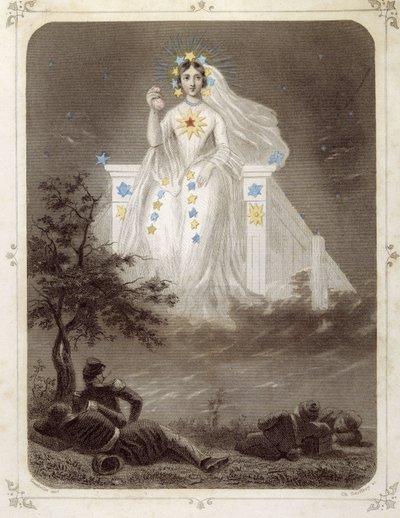 Hvězdy: Žena představující „“La belle étoile““ – od Grandville od Grandville
