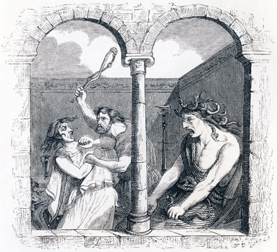 Neshoda (La discorde) - Bajky od La Fontaina od Grandville