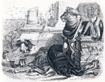 Lví dvůr - Bajky od La Fontaina od Grandville