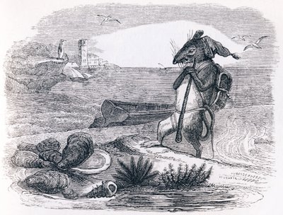 Krysa a ústřice - Bajky od La Fontaina od Grandville