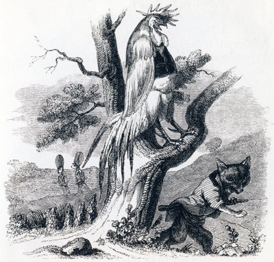 Pekáč a liška - Bajky od La Fontaine od Grandville