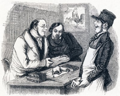 Pražič a perla (Le coq et la perle) - Fables by La Fontaine od Grandville