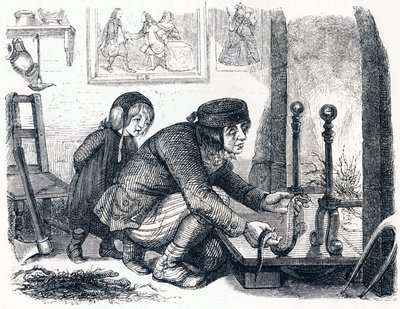 Vesničan a had - Bajky od La Fontaine od Grandville