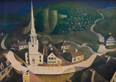 Půlnoční jízda Paula Revereho, 1931, 1943. od Grant Wood