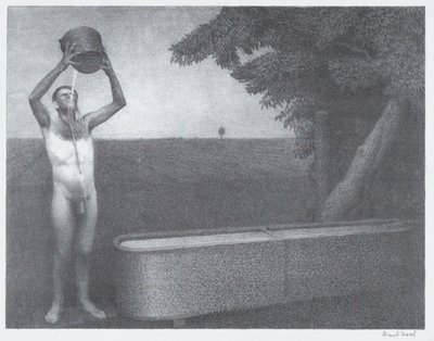 Dusná noc, 1939 od Grant Wood