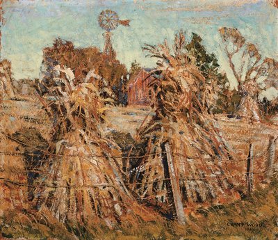 Kukuřičné pole od Grant Wood